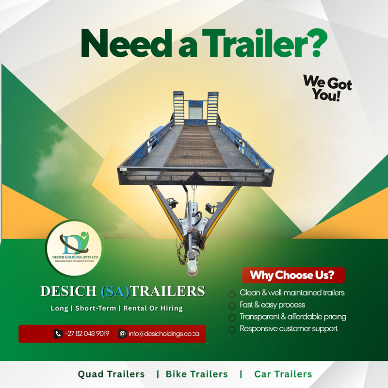 Car Trailer trailer for hire in Johannesburg