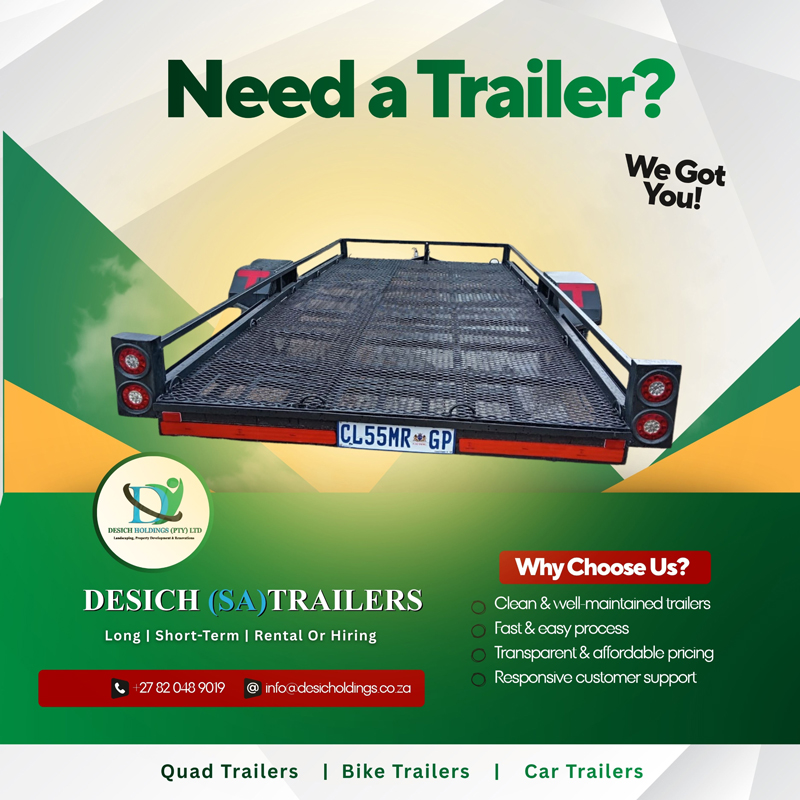 Quad Trailer trailer for hire in Johannesburg