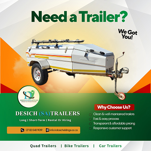 5FT Venter Luggage trailer for hire in Johannesburg